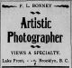 F.L. Bonney's ad, <i>Brooklyn News</i>, 20 Aug 1898, p. 4.