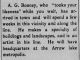 F.L. Bonney news item, <i>Brooklyn News</i>, 6 Aug 1898, p. 3.