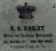 C.S. Bailey imprint, verso of boudoir-size card, ca. 1888.