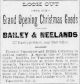 Bailey and Neelands' ad, Vancouver <i>World</i>, 22 Nov 1889, p. 1.