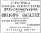 Craigg's Photographic Gallery ad, <i>Daily Colonist</i>, 12 Apr 1872, p. 2.
