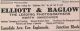 Elliott and Baglow ad, <i>Henderson's City of Vancouver Directory 1908</i>, p. 1058.