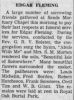 Edgar Fleming funeral service news, <i>Victoria Daily Times</i>, 21 Mar 1938, p. 11.
