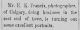 E.K. Francis news, Revelstoke <i>Kootenay Star</i>, 15 Aug 1891, p. 4.