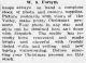 W.S. Forsythe news item, <i>Chilliwack Progress</i>, 23 Dec 1908, p. 8.