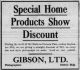 Wilfred Gibson Ltd. ad, <i>Victoria Daily Times</i>, 26 Sep 1917, p. 12.