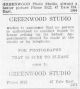 Greenwood Photo Studios ads, <i>Chilliwack Progress</i>, 28 Jul 1948, p. 4.