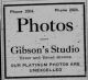 Gibson Studio ad, <i>Colonist</i> 4 Sep 1910, p. 6.