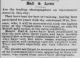 Hall and Lowe news item, <i>San Francisco Journal of Commerce</i>, BC Edition, Feb 1888, p. 2.