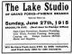 Lake Studio ad, <i>Phoenix Pioneer</i>, 19 Jun 1915, p. 4.