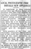 McDonald and Baxter and Baxter and Bradford news item, <i>Nanaimo Free Press</i>, 24 Oct 1921, p. 1