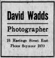 David Wadds ad, <i>British Columbia Federationist</i>, 24 Aug 1912, p. 4.