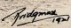 Bridgman's Studio signature, 1921