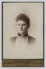 Hall and Lowe portrait, unidentified woman, 1889-1892.
