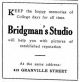 Bridgman's Studio ad, <i>Ubyssey</i>, 30 Jan 1919, p. 5.