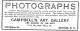 Campbell's Art Gallery ad, <i>W.A. Jeffries & Co.'s Nelson and District Directory 1914</i>, p. 10