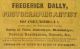 Frederick Dally's ad, <i>First Victoria Directory, Third Issue, and British Columbia Guide</i> (Mallandaine, Jun 1869), back cover.