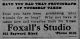 Foxall Studio ad, <i>Daily Colonist</i>, 3 Jan 1912, p. 5