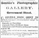 Gentile's Photographic Gallery ad, <i>Daily Colonist</i>, 16 Aug 1866, p. 2.