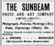 Sunbeam Photo and Art Company's ad, Vancouver <i>Daily News-Advertiser</i>, 16 Dec 1891, p. 6.